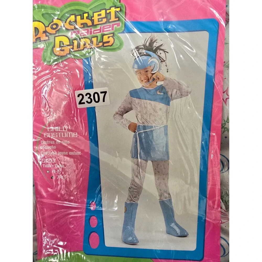 Rocket Raider Girls Luna Space Costume Disguise Inc Kids Size 7-10 Galactic Blue